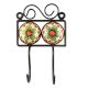 Mustard Ceramic Floral Tile Hook
